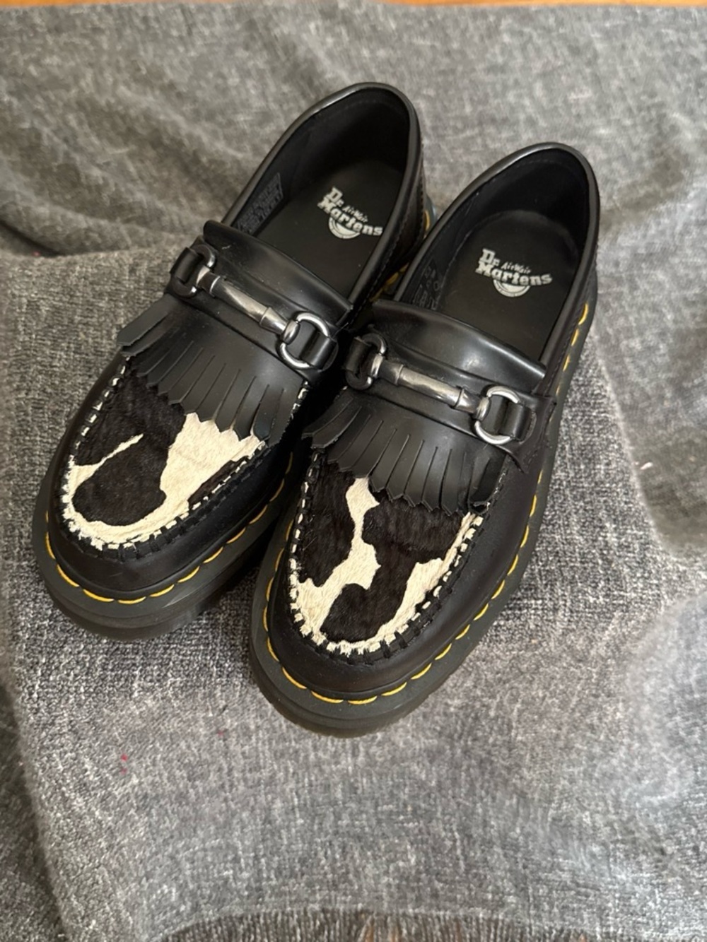 Dr Marten Adrian Cow Hair Loafers